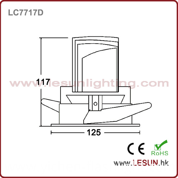 Cut Hole 115mm 12W Recessed LED COB Down Light for Commerical Lighting LC7717D